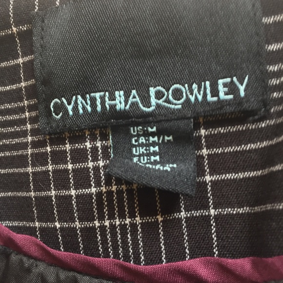 Cynthia Rowley Plaid Long Blazer Coat Wear to Work - Picture 2 of 3